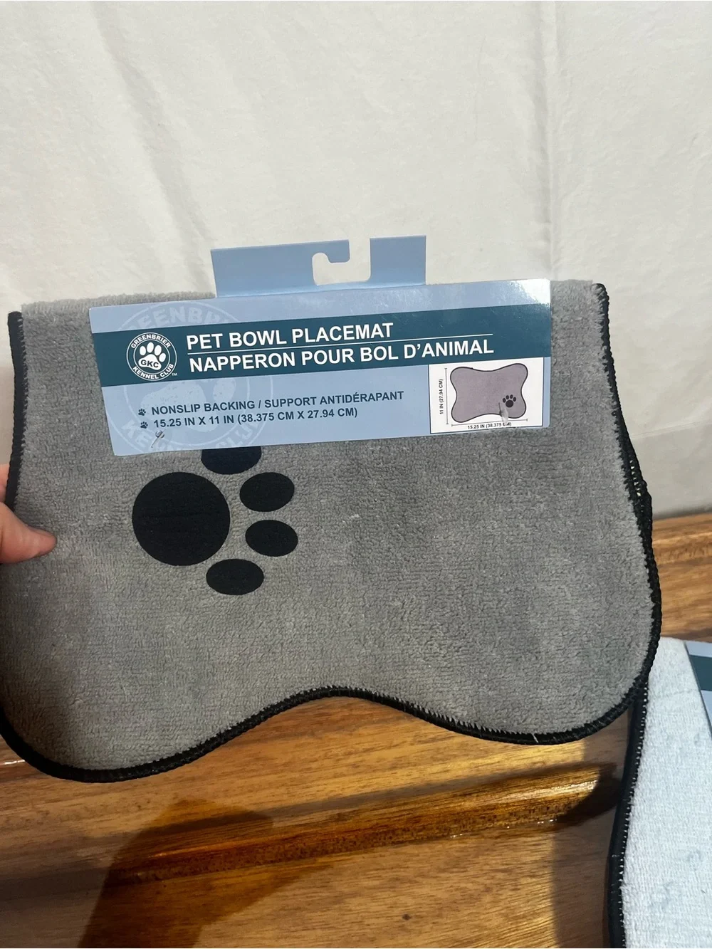 Pet Bowl + Placemat Pair with Paw Print